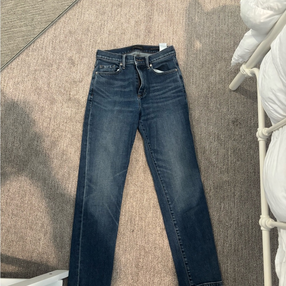 Banana Republic High-Rise Straight Blue Jeans